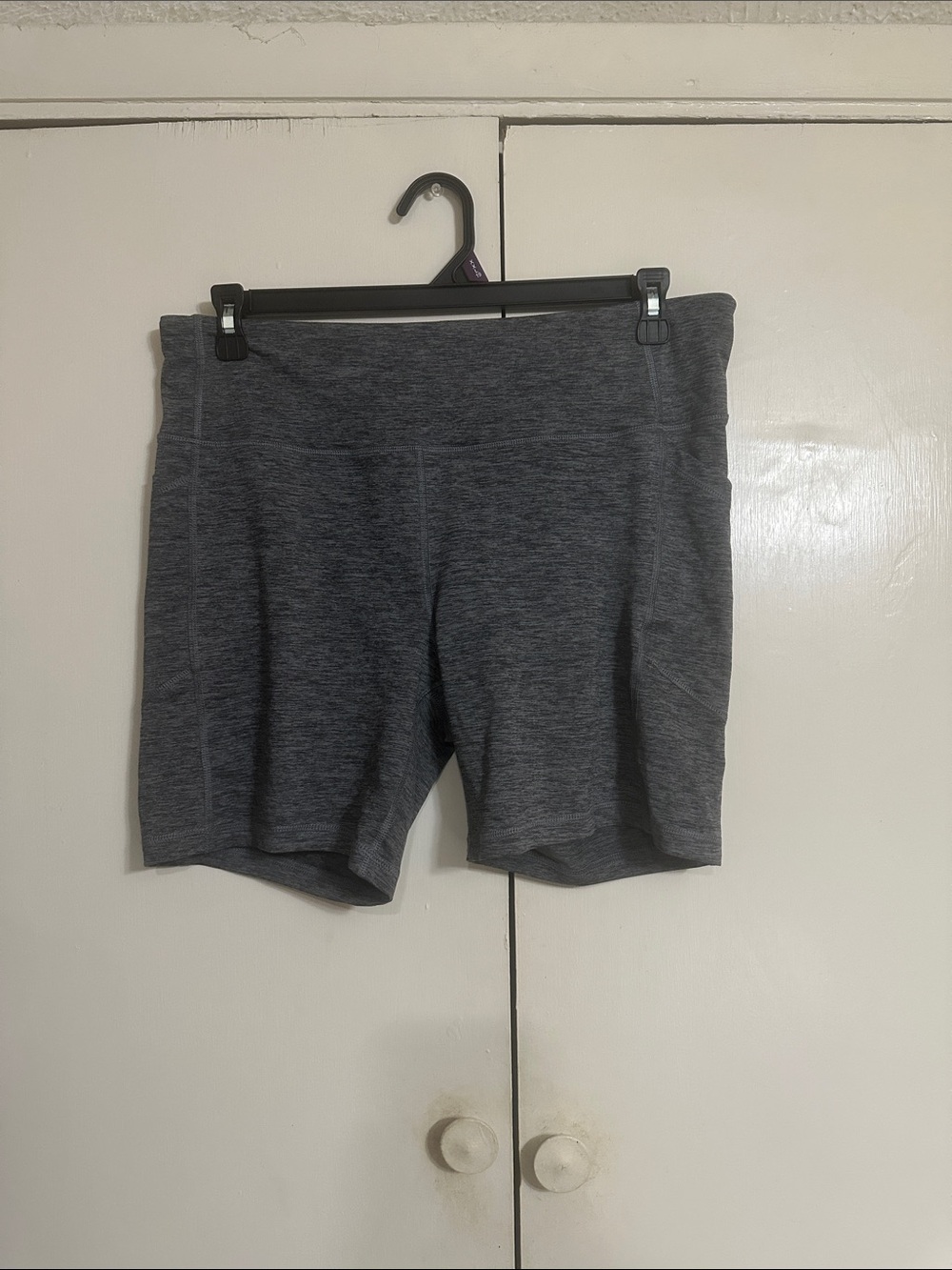 Avia Charcoal Stretch High-Rise Bike Shorts